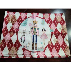 Red Nutcracker Placemats Christmas Decor Xmas Holiday Table Decorations Set 4pc